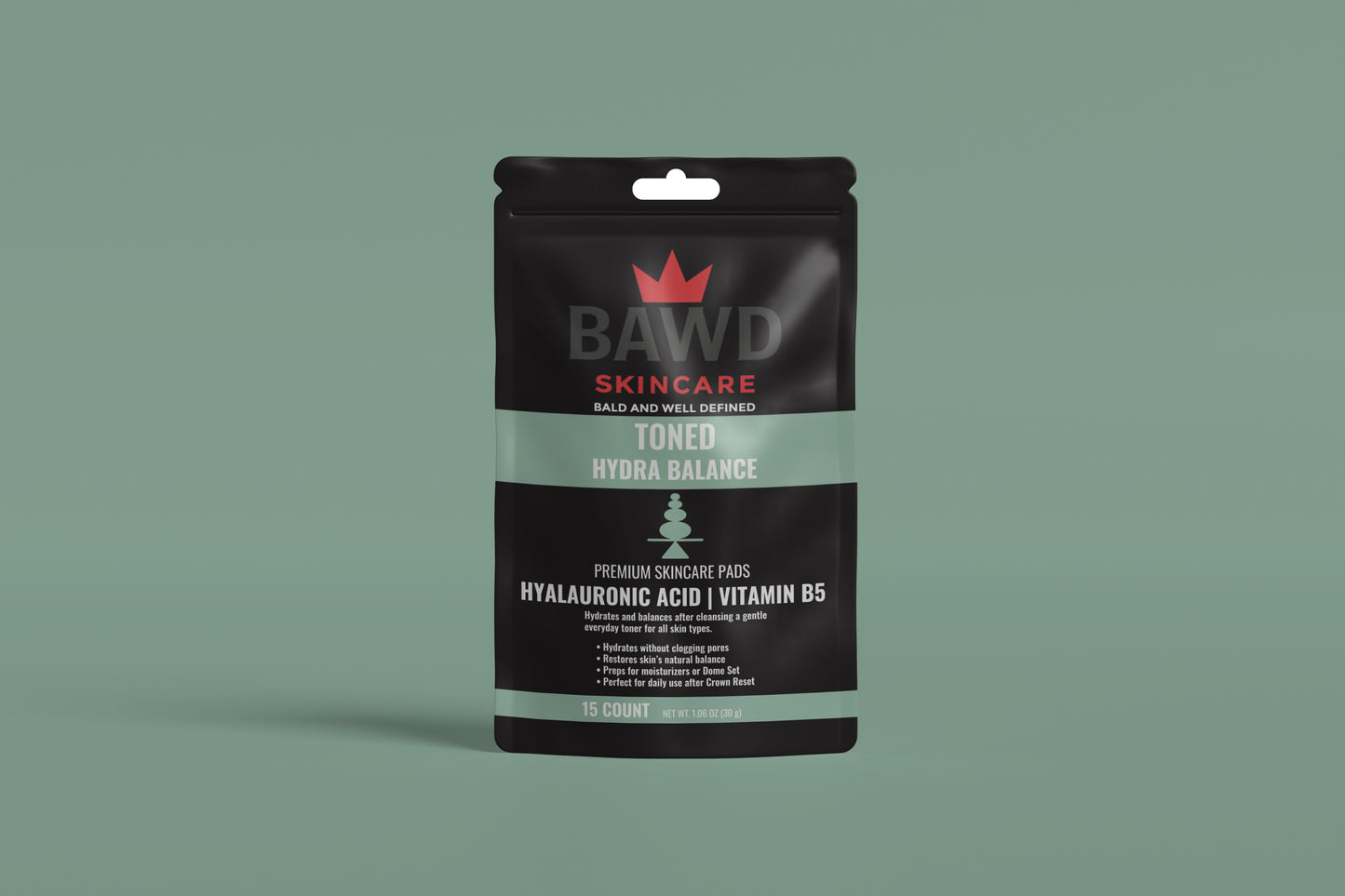 BAWD Toned Hydra Balance Hydrating Toner Pads (15 Count)
